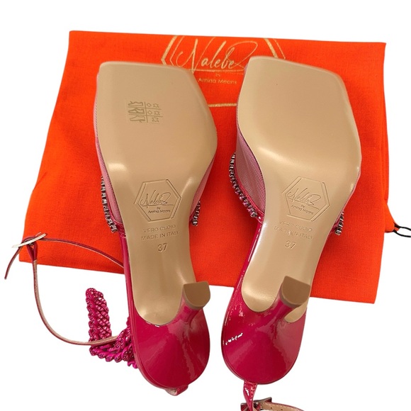 Nalebe Nude & Pink Stellar Mesh Rhinestone Chain Wildcard Pump 7 - Picture 7 of 10